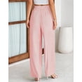 thumbnail image 3 of BTFBM Pants for Women Spring Clothes Striped High Waist Tie Knot Dressy Casual Wide Leg Palazzo Work Trousers Pants, 3 of 7