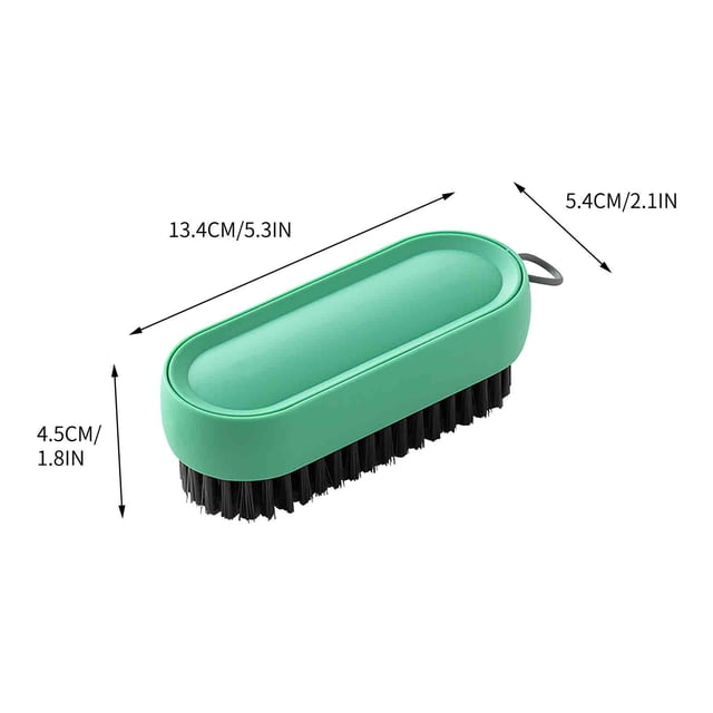 Shoe Cleaning Brush with Contrast Color Design, Soft Bristles, ABS Handle, Hanging Ring, for Shoes, Laundry, Tub, Tile, Countertop, Kitchen, Bathroom