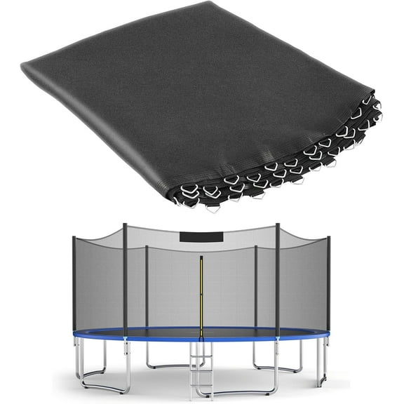WSSYzyzf Replacement Trampoline Mat, High-Elastic PP Weather-Resistant Mat Fits 8 10 12 14 16ft Round Frame, Spring Not Included