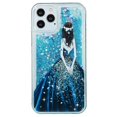 thumbnail image 1 of KAIYANG Funda para iPhone 16 Pro con patrón de arenas movedizas flotantes, carcasa trasera de TPU suave, diseño de perro, niña, multicolor, 1 of 5