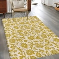 thumbnail image 2 of 3'x5' Rug for Living Room Bedroom, Yelllow Floral Washable Area Rugs Non-Slip Carpet Mats, Vintage Rustic Plants Flowers Spring Indoor Low Pile Area Rug Runner for Kitchen, Mudroom, 2 of 8