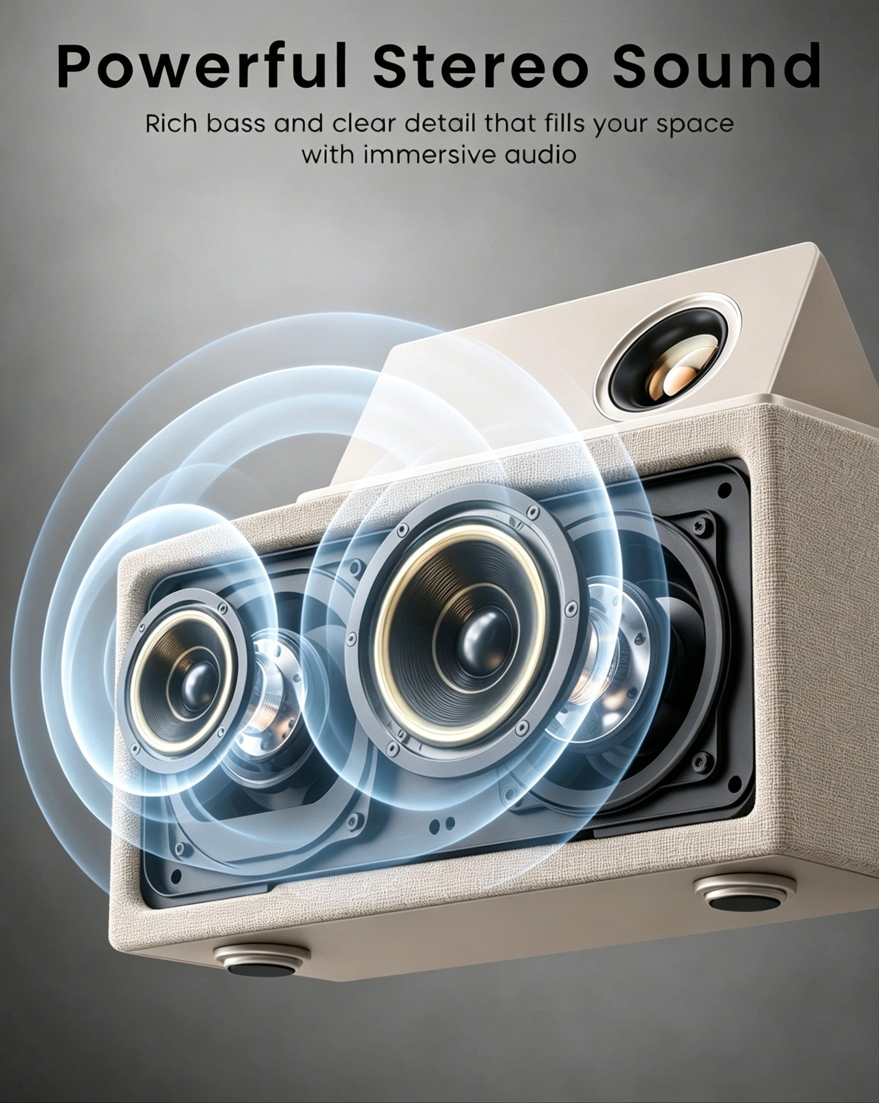 GoldJoy Bluetooth Portable Speaker, Gold