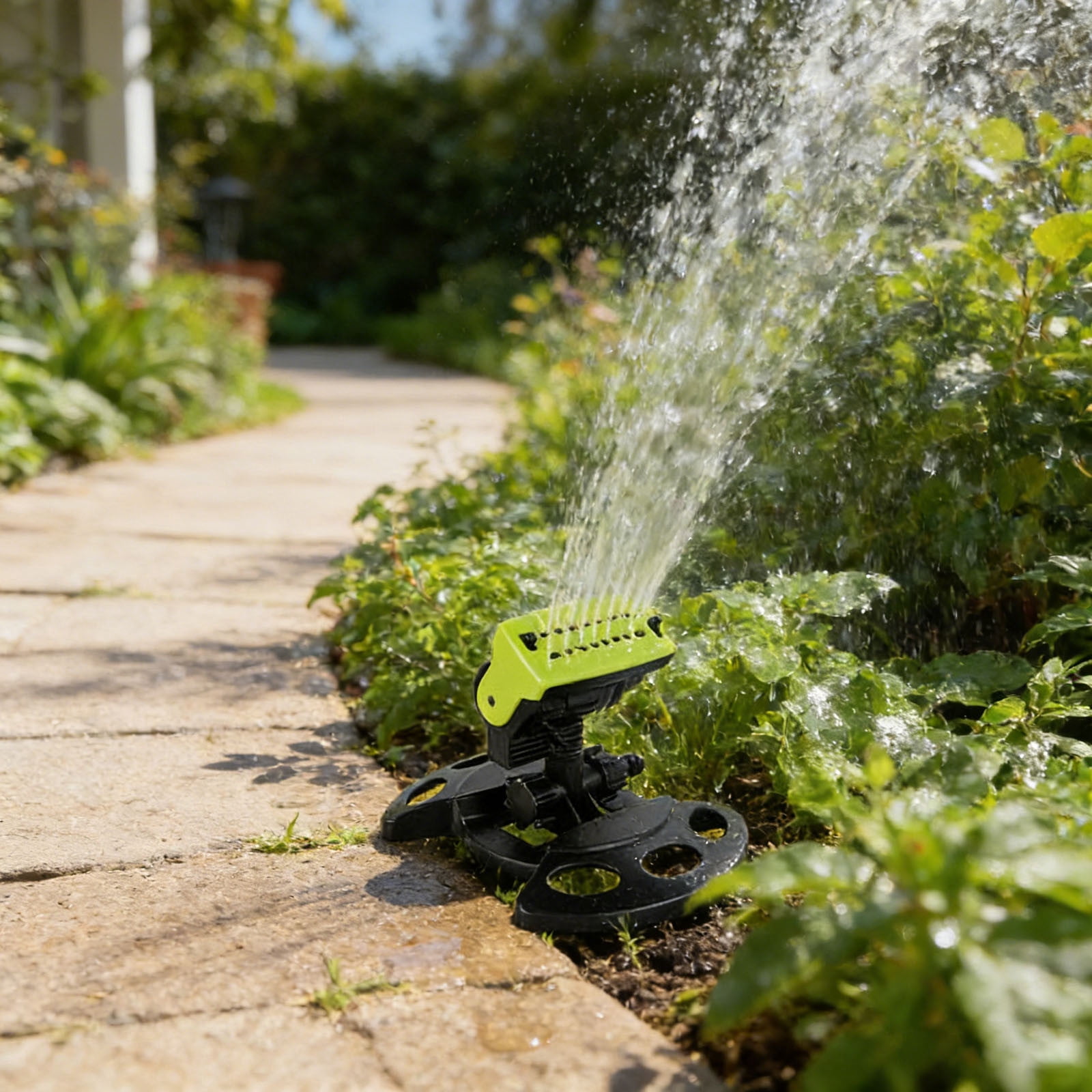 2026 Upgraded 16 Nozzle Oscillating Sprinkler with Water Timer for Yard Garden Irrigation Efficient Coverage Construction Easy Assembly and Wide Range Watering