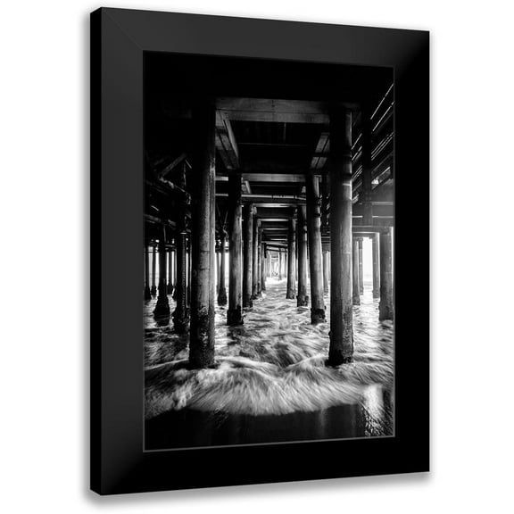 Design Fabrikken 11x14 Black Modern Framed Museum Art Print Titled - Under the Bridge