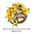 thumbnail image 2 of Zeeyh 18 Inch Fall Front Door Wreath with Sunflowers, Grains, Maple Leaves, Berries, and Orange Carnations, Harvest Door Wreath for Fall or Thanksgiving Decor,A, 2 of 8