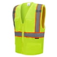thumbnail image 3 of 3C Products ANSI/ISEA 107-2015 Class 2 Safety Green Ultra Soft Mesh Surveyor Safety Vest w/ Multi-Pockets, Mic Tabs and Pen Holder - SV2500-4XL, 3 of 11