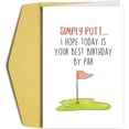 thumbnail image 2 of Funny Golf Birthday Card for Men, Happy Birthday Card for Golfer, Humorous Sports Birthday Card for Dad Uncle Husband Brother, I Hope Today Is Your Best Birthday By Par, 2 of 7