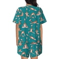 thumbnail image 4 of Womens Pajama Sets With Pocket, Giraffes Doing Various Yoga Lounge Sets Short Sleeve Sleepwear PJ Sets for Women, 4 of 6