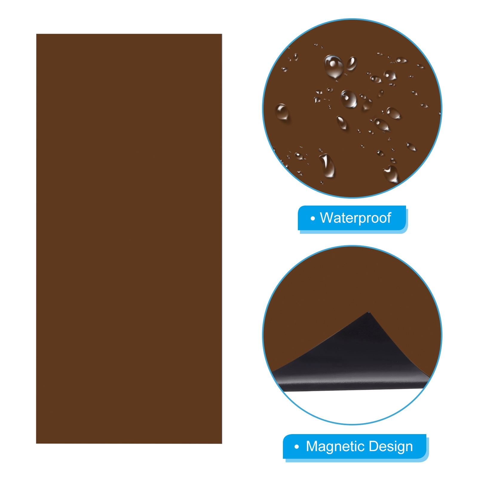 Uxcell 11.8"x5.5" Magnetic Vent Cover Floor Wall Air Registers Cover Vent Blocker for Home RV HVAC Brown 3 Pcs