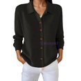 thumbnail image 1 of Lixiuxyad Womens Knitted Button Down Cardigan Sweater Lapel Collar Long Sleeve Open Front Cardigan Outerwear,Black, 1 of 6