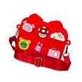 thumbnail image 2 of Bandolera de silicona de dibujos animados Crossbody Mini bolsa portátil para viajes escolares Estilo de hebilla al azar, rojo Inevent AP001516-01B, 2 of 7