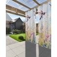 thumbnail image 3 of nqOlkjepod Outdoor Curtains for Patio Waterproof, Spring Hummingbird Floral Outdoor Privacy Panels Grommet, Farmhouse Flower Botanical Blackout Outside Curtains for Porch/Cabana 54"x108", 2 Panels, 3 of 8