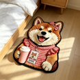 thumbnail image 4 of Yhmxh Cute Cartoon Dog Bath Mat, Funny Soft Plush Bathroom Rugs Decor for Dog Lovers, 23.62" x 15.75" Absorbent Non Slip Bath Rug Washable Floor Mat for Bathroom Tub, Kitchen, Bedroom, 4 of 6
