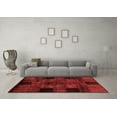 thumbnail image 3 of Ahgly Company Machine Washable Indoor Round Oriental Red Modern Area Rugs, 7' Round, 3 of 4
