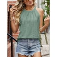 thumbnail image 3 of LAVA Womens Halter Tank Top Casual Sleeveless Summer Tops Blouse (Green, M), 3 of 8