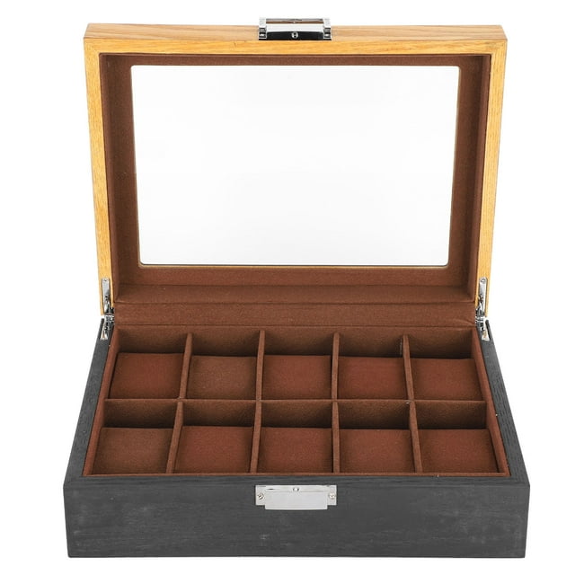 Caja de exhibición de relojes Bling Bling Madera maciza
