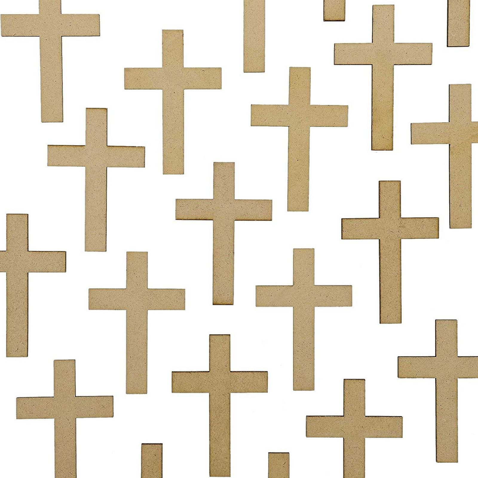 Painting 2.5 x 3.5 Inches Bright Creations 100-Pack Unfinished MDF Wood Cross Cutouts for DIY Crafts