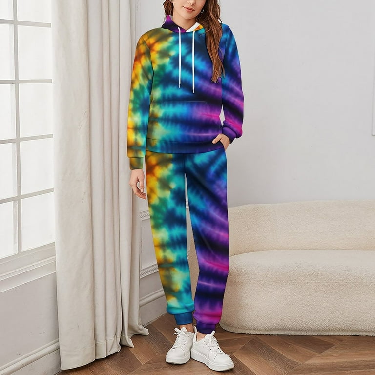 Plus size tie dye sweatshirt and sweatpant hotsell