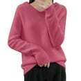 thumbnail image 3 of Sweaters for Women Pullover Oversized Knit Casual Cozy Dark Academia Fall Outfit Oversized Hooded Sweater Pullover Soft Knit Casual Crewneck Long Sleeve Cozy Winter Top For Everyday Comfortable Wear, 3 of 6