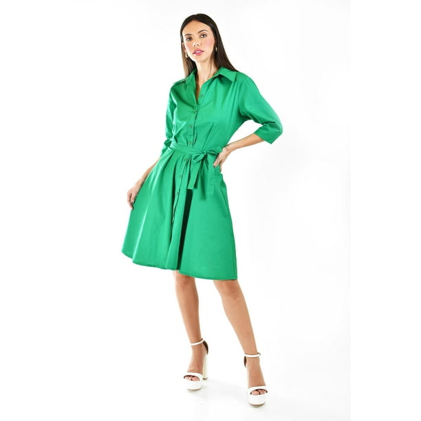 Vestido de popelina Roman Fashion /Juvenil, 1063 (Verde) verde CH