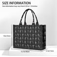 thumbnail image 3 of Large Capacity Tote Bag,Black Halloween Dancing Skeleton Pattern Handbag Fashion Luxury Tote Bag,15.7"x13"x 5.1" Inches,Laptop Compatible, 3 of 6