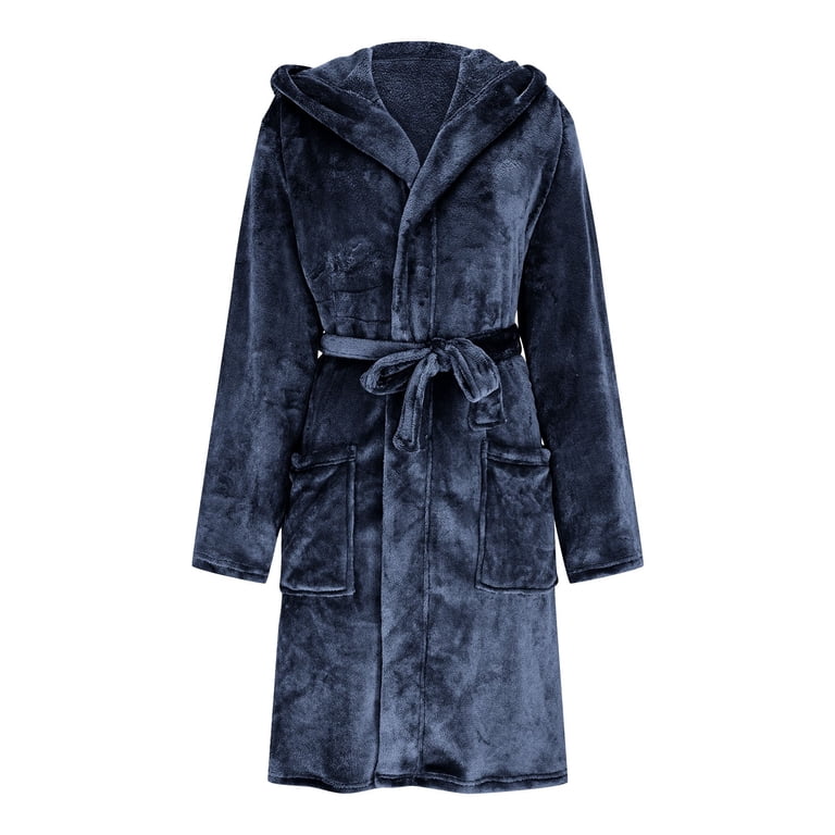 knee length dresses for ladies White Bamboo Viscose Robe with Hood & Pockets main image 0