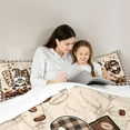 thumbnail image 5 of jejeloiu Kawaii Cartoon Gnome Bedding Comforter Set,Happy Valentine'S Day Twin Comforter Sets,Brown White Grid Bedding Set For Girls Boys,Microfiber Bedroom Decor,2-Piece, 5 of 8