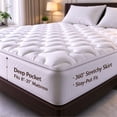 thumbnail image 6 of INGALIK Ultra Comfort Mattress Pad, Queen - Breathable Cooling Topper, 8-21" Deep Pocket Mattress Cover, Noiseless Hypoallergenic, 6 of 13