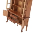 thumbnail image 3 of Gabinete en miniatura de madera a escala 1/12, estantería para casa de muñecas, armario con puerta que se puede abrir, cajón para habitación, granate, 3 of 9