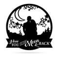 thumbnail image 2 of RealSteel "Love You to the Moon" Metal Wall Art - Heartfelt Home Décor (18"/Rust), 2 of 11
