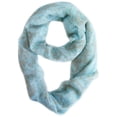 thumbnail image 1 of Beautiful Tropical Hawaiian Hibiscus Flower & Lace Design Infinity Loop Scarf (Baby Blue/Tan), 1 of 1