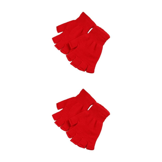 Minnieouse Manoplas de punto de invierno Cubierta envolvente Calentador de manos Manopla Invierno Tejido flexible Adultos Medios guantes Rojo brillante Rojo brillante 2piezas Minnieouse CBP468533