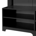 thumbnail image 5 of Sumdeal Hall Tree with Shoe Bench, Coat Rack, Storage and Style Shoe Bench for Living Room,Bedroom,Entryway,Black, 5 of 10