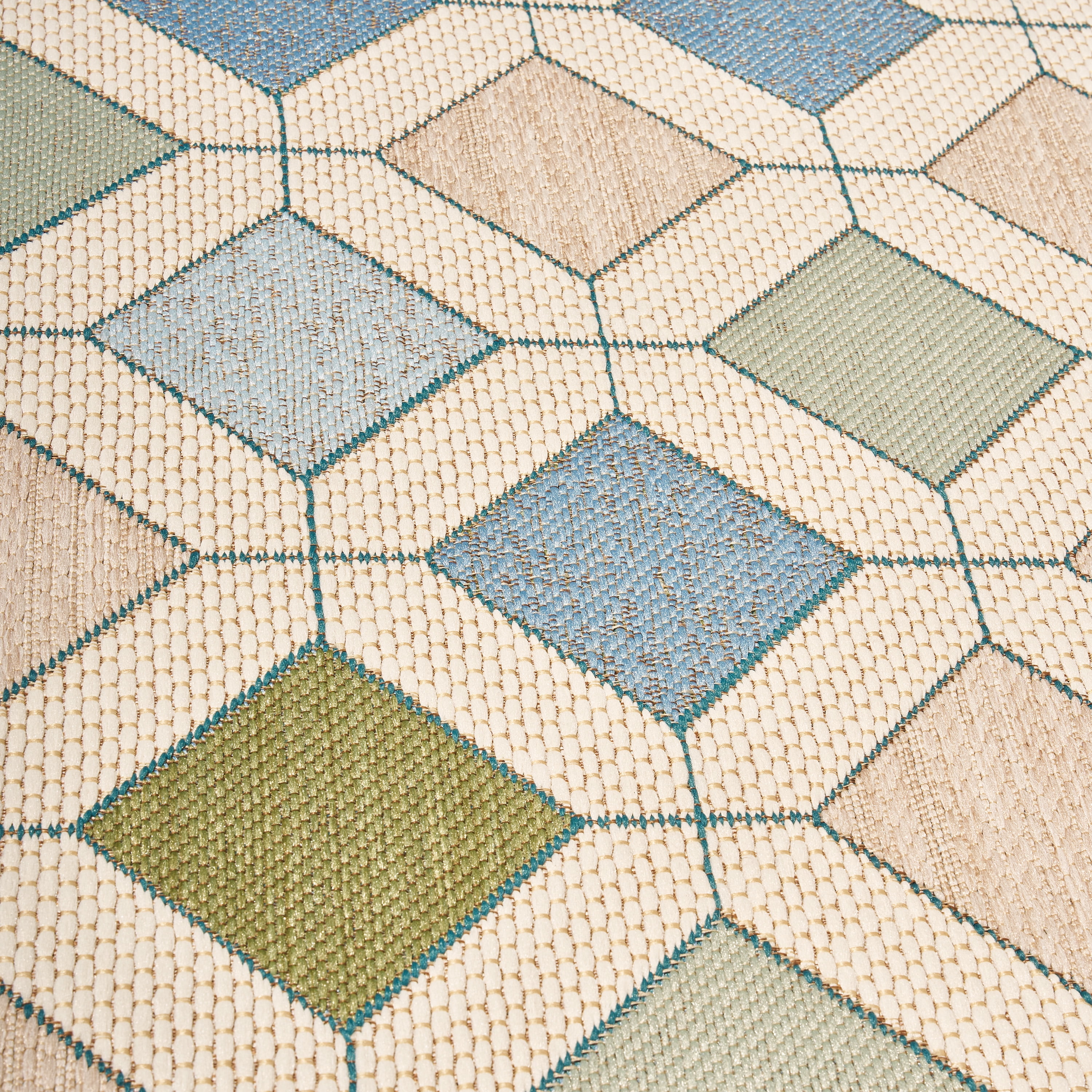 Beautiful 5' x 7' Tiles Outdoor Rug by Drew Barrymore