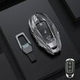 thumbnail image 3 of For Hyundai Key fob Cover,Compatible with Hyundai Fe Palisade Kona Elantra GT Veloster 3 4 5 Buttons Case Protector Shell with Keychain(Silver), 3 of 10