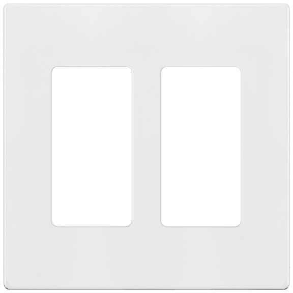 ENERLITES SI8832-W-STICKER Screwless Decorator Wall Plates Child Safe Outlet Covers, Size 2-Gang 4.68" H x 4.73” L, Unbreakable Polycarbonate Thermoplastic, SI8832-W, Glossy, White