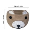thumbnail image 3 of Woven Rope Storage Basket for Nursery and Shower Gifts with Bear Ears Handles, 3 of 6