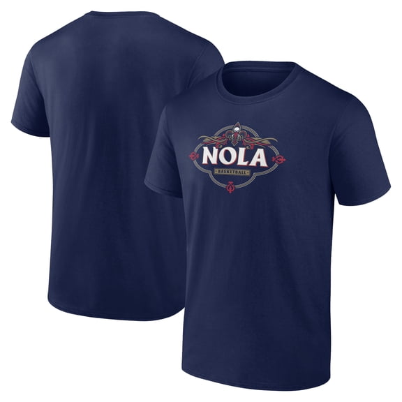 Men's Navy New Orleans Pelicans Announcer T-Shirt