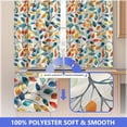 thumbnail image 4 of Colorful Leaves Kitchen Curtains - Floral Spring Botanical Tier Cafe Curtains Farmhouse Country Small Window for Bathroom Living RV Rod Pocket Window Drapes 36 Inch 2 Panels Set 28 "x36, 4 of 5