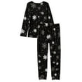 thumbnail image 5 of SCRAWLGOD Snowflakes Christmas Pajamas for Women Lounge Sets 2 Piece Outfits for Women Fall Crewneck Jogger Pjs Set Size M Nightwear Set Women Daily Sleepwear, 5 of 6