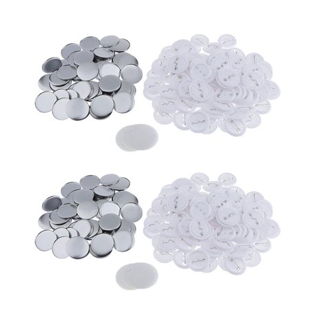 200 Sets Button Parts Pinback Button Badge Machine Parts Set - Add Your Pictures and Machine to Make Art Pins.