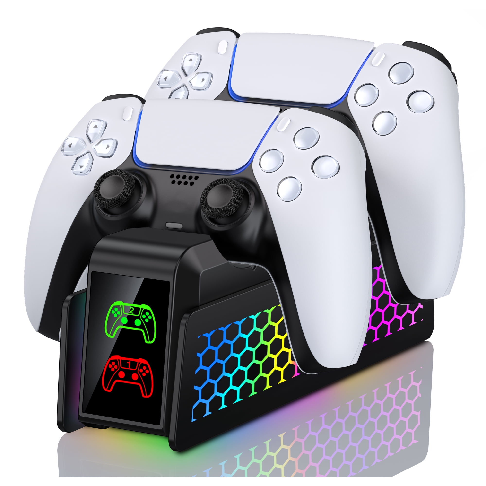 PS5 Controller Charger, ESYWEN PS5 Accessories,Charging Station for PS5 Controller with LED Indicator