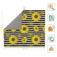 thumbnail image 2 of Dish Drying Mat, Sunflowers Stripe Highly Absorbent Drying Matt Kitchen Counter, Dish Mat Drying Pad Dishes Drainer Mats for Kitchen Counter or Sink, 16 x 18 inch, 2 of 6