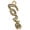 Gold, variant on Silver-tone Crystal Script ''Believe'' - Class of 2026 Affirmation Ring Necklace, 23"