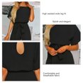 thumbnail image 1 of Shorts Jumpsuit, Loose Loungewear Jumpsuit Cuello Redondo Transpirable Elegante para Recreación para el Hogar para Mujeres LYUMO ropa de mujer, 1 of 6