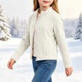 thumbnail image 4 of HAiming Fall Winter Jackets for Kids Long Sleeve Zip up Thermal Solid Color Casual Jackets Going out Tops with Pockets, 4 of 5