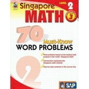 Mathématiques de Singapour - Cahier d'exercices de 70 problèmes de mots incontournables pour les mathématiques de 3e année, broché, 8-9 ans avec clé de réponse