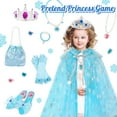 thumbnail image 4 of Princess Dress Up Costume Set Shoes Crown Jewelry for Toddler Little Girls Birthday Gifts, 4 of 4