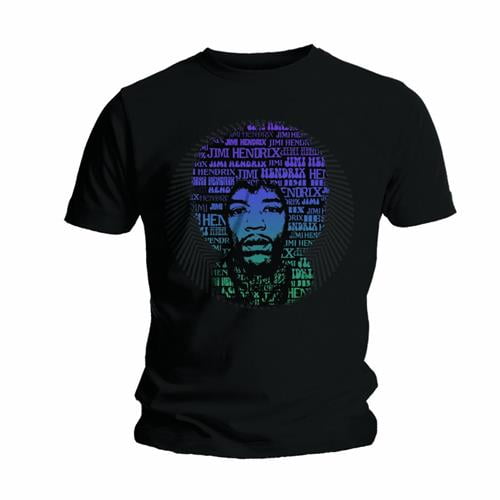 Jimi Hendrix Men's Afro Speech T-shirt Small Black