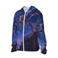 thumbnail image 2 of KLL Starry Sky Wall Flying Tiger Print Men's Women’s UPF 50+ Sun Protection Outdoor Hoodie Jacket Long Sleeve Fishing Hiking Performance Shirt-3X-Large, 2 of 6